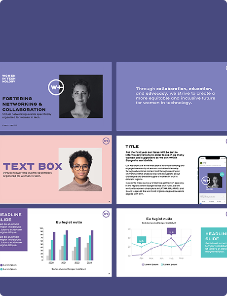 Presentation design - example work